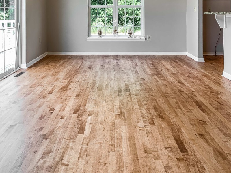 maple floor in living room